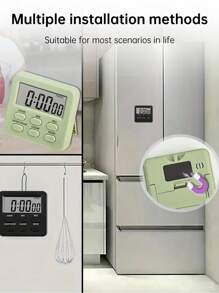 1 Pc Versatile Digital Kitchen Timer With Alarm Clock - Count Up & Down, 24-Hour Display, Memory Function, Large LCD, Magnetic/Stand Options For Cooking, Baking, Study & Gym,No Battery Included