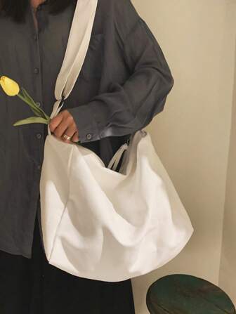 休闲百搭简约纯色斜挎方形包