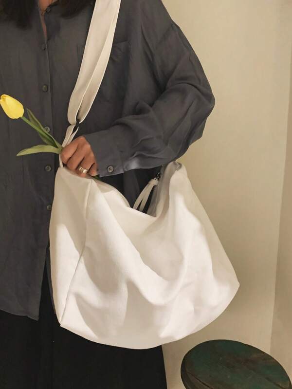 Casual Versatile Simple Solid Color Crossbody Square Bag