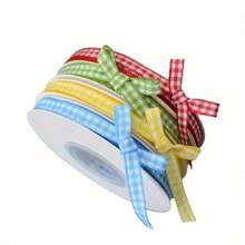 Cuộn ruy băng gingham 22 yard rộng 1/4" - Kẻ caro đỏ và trắng trang trí Giáng sinh, quà tặng Valentine tự làm và đồ dùng làm đồ trang sức thủ công (Gói 1) - Nhiều màu - Xem 5