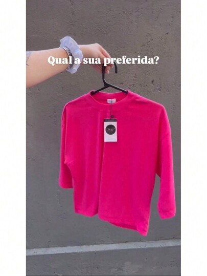 T-shirt Nicolly com a manga oversized