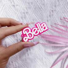 1 Stück anpassbarer pinker Acryl-Namens-Schlüsselanhänger, doppelt personalisierter Buchstaben-Schlüsselring, süßer Anhänger-Schlüsselring, Geschenk zum Schulstart, einzigartiger Buchstaben-Schlüsselring mit Glitzeranhänger, individuell gravierbarer Name und Datum, Geschenk für besondere Anlässe, Weihnachtsgeschenk, Geschenk am Heiligabend, Valentinstagsgeschenk