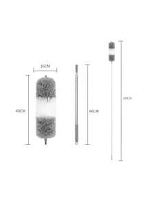 Duster retractabil din fibre super fine cu cap flexibil - instrument reutilizabil, lavabil de curățare a prafului, potrivit pentru tavane înalte, mobilier, mașini - nu necesită baterie, funcționare manuală, pentru sufragerie, dormitor, bucătărie, curățare auto - gri - Vizualizare 14