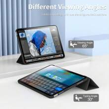 iPad 平板电脑保护套适用于 iPad 11 代 iPad Pro 11.0 英寸 2018 2020 2021 2022 2024 2025 Air 1 2 3 4 5 6 10.2 10.5 英寸 iPad 5 6 7 8 9 10 代 10.9 英寸 Pro 13.0 英寸 2024 iPad Pro 12.9 英寸 2018 2020 2021 2022 iPad Mini 1 2 3 4 5 6，磁性支架睡眠唤醒保护套 - 黑色 - 查看 5