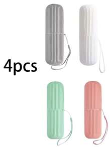 多功能旅行牙刷盒牙刷桶牙刷牙膏洗漱收纳盒，漱口水刷牙刷杯外出保持口腔卫生，简约家用旅行漱口水杯牙刷盒情侣便携套装母亲节礼物，母亲节，母亲节，母亲节礼物节家居浴室装饰秋季装饰返校 - 彩色 - 查看 12