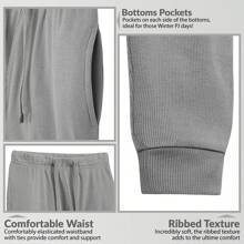 City Comfort Family Matching Christmas Pyjama 2 Piece Cosy Loungewear Set Couples Xmas PJ Festive Gift - Grey - View 4