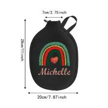 Free Personalized Name Tag Racket Storage Bag, Portable And Large Capacity, Can Store Rackets, Table Tennis Rackets And Tennis Rackets Choice For Outdoor Sports Enthusiasts And Athletes