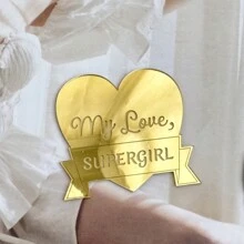 11 件迷你浪漫心形亚克力蛋糕装饰，充满活力的情人节装饰，婚礼杯形蛋糕装饰，易于使用的甜点桌装扮配件，优雅的侧面装饰，令人难忘的派对礼物 - 彩色 - 查看 8