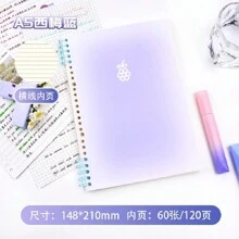高品质可拆卸笔记本，软封面，厚学生记事本螺旋装订可再填充计划器，简约设计适合大学、高中、时尚风格