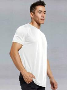 Men's Technological T-Shirt Modal Tech Basic T-Shirt Anti-Odor Wrinkle-Free - White - View 2
