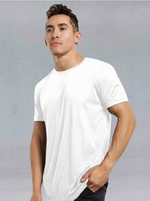 Men's Technological T-Shirt Modal Tech Basic T-Shirt Anti-Odor Wrinkle-Free - White - View 4
