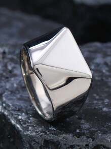 Anillo personalizado de acero inoxidable grabado para hombres, regalo de aniversario o festivo