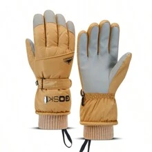 1 Paio di guanti da sci da uomo di alta qualità per l'inverno, resistente al freddo fino a -20°C, termoisolato, spesso e caldo, sensibile al touch screen, adatto per ciclismo, motociclismo, escursioni invernali
