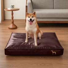 1 Pc Leather Dog Bed Mat, Padding, No Assembly Required, Suitable For Multiple Dog Breeds, Easy To Clean, Also Suitable For Cats, All Season Use