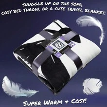 Soft Fleece Bed Blanket - Black - View 2