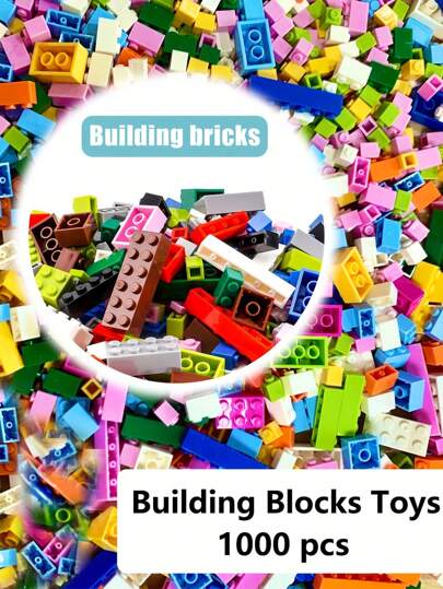 لعبة الكتل البناء الإبداعية DIY ، نموذج تركيب الجزيئات الصغيرة، تطوير الخيال، هدية تخفيف الإجهاد