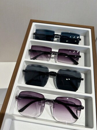 4 sztuki kwadratowych okularów dla mężczyzn, unisexowe okulary do noszenia na zewnątrz w stylu ulicznym, plażowe