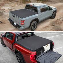 GOCAPTAIN Black Soft Tri-Fold Truck Bed Soft Tri-Fold Truck Bed Tonneau Cover Compatible With 2020-2023  Gladiator Styleside 5' Bed (With Or Without Utilitrack) - 黑色 - 查看 3