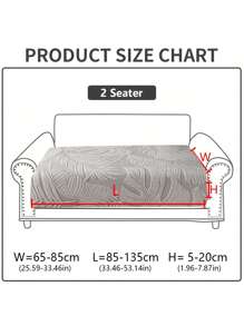 1pc Floral Pattern Stretch Velvet Sofa Slipcover, Elastic Soft Cushion Cover, All-Wrap Style Suitable For All Sofas, 4-Season Use - Light Grey - View 12