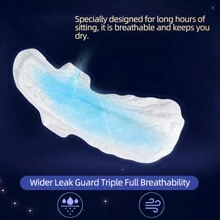 Toallas femeninas desechables para flujo abundante y larga duración de 420 mm, a prueba de fugas para el período menstrual y cuidado posparto - Multicolor - Ver 6