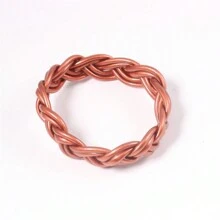 1 pieza Pulsera de macramé trenzada de 6 hebras de PVC, 14 unicolor, 65 mm de diámetro interior, brazalete hecho a mano creativo DIY, nuevo diseño para el mercado de Europa y EE. UU. - 6 acciones - Ver 25