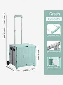 1 pieza Carrito de compras plegable, carrito de supermercado, carrito de mano pequeño para exteriores, carrito multiusos para el hogar, carrito de compras portátil - Multicolor - Ver 13