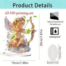 1/20 bức tượng thiên thần Cupid, tấm acrylic vui nhộn và đa năng, hoàn hảo cho ngày lễ tình nhân, đám cưới hoặc trang trí nhà cửa. - Nhiều màu - Xem 10