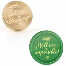 CYFUN DESIGN 1 件黄铜制成带翅膀的心/爱英文文字蜡封印章头，手工制作，无手柄，适用于工艺品、日记本、婚礼请柬、卡片装饰等 - 金色 - 查看 28