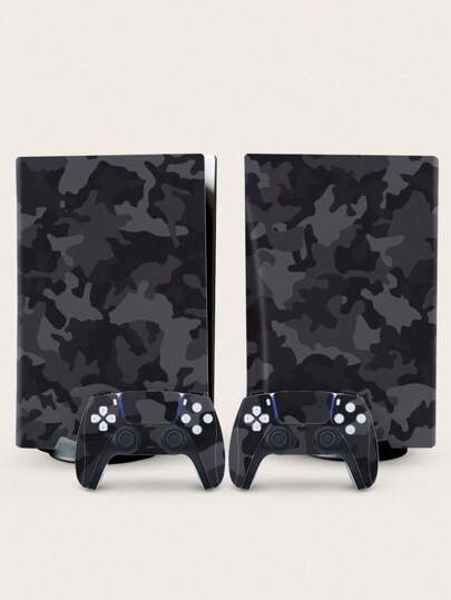 1pc Camouflage Pattern Skin Stickers For Game Console, Durable, Scratch-Resistant, Bubble-Free, Easy To Apply