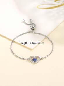 Cubic Zirconia Eye Decor Bracelet