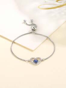 Cubic Zirconia Eye Decor Bracelet