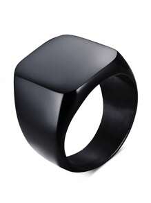 Anillo personalizado de acero inoxidable grabado para hombres, regalo de aniversario o festivo