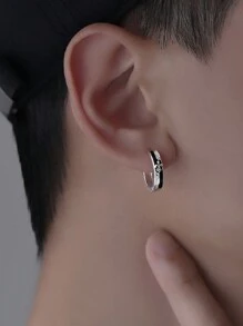 2pcs Men's Fashion Knight Style Earrings, Punk Stud Earrings, Stylish & Versatile