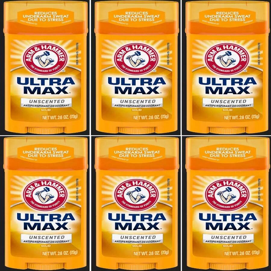 ARM & HAMMER ULTRAMAX Deodorant Invisible Solid Unscented 2.60 Oz (Pack Of 6) - Multicolor - View 1