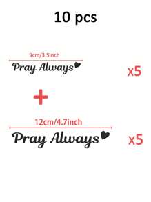 RandySticker Pray Always Mirror Decal, Car Decals For Women, Faith Mirror Decal, Cute Vinyl Decal, Christian Car Mirror Decal, Car Accessories,Stickers,Wall Decal, Vinyl Decal For Home Decorations,Spring Decoration Items Refresh Your Home,Rama Decoration Stickers Gifts Birthday Graduation