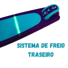 Patinete Infantil dobrável com Led 3 rodas até 50Kg Dream Light Azul