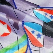 Pipa com padrão de desenho animado que é fácil de voar em baixa velocidade do vento, adequada para iniciantes, ideal para atividades ao ar livre em família, praias, parques, vem com linha de voo, helicóptero voando multicolorido - multicolorido - Ver 8