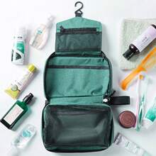 1 pièce Sac de toilette pliable organisateur Sac de rangement suspendu Sac de maquillage de salle de bain Cas de séparation sèche et humide Sac cosmétique Sacs de maquillage Organisateur de maquillage Rangement de maquillage
