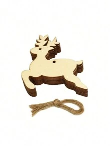 10 chiếc đồ thủ công bằng gỗ chưa hoàn thiện dùng để cắt hình cây thông Noel bằng gỗ dùng để trang trí Giáng sinh, quà tặng tuyệt vời nhất - Nhiều màu - Xem 9