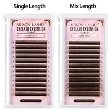ARISON Brown 0.07mm YY Lashes Super Soft and Nature Y-Shape Eyelashes Extension Double Tip Lashes Eyelash Cilios YY For Beauty Salon DIY Premade Volume Eye Lash