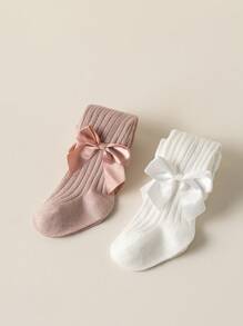 2-3 Pairs Thickened Kids Tights, Toddler Boys & Girls Leggings For Autumn/Winter, Baby Stockings Wear Outwardly