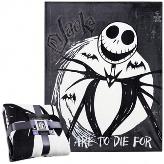 Disney The Nightmare Before Christmas Soft Fleece Bed Blanket