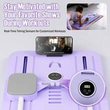 2024 NEW 8-In-1 Multifunctional Fitness Board - ABS Pilates Slide Board For Abdominal & Core Strength Training, Home Gym Exercise Equipment, Foldable & Portable For Efficient Fat Burning - Purple - View 3