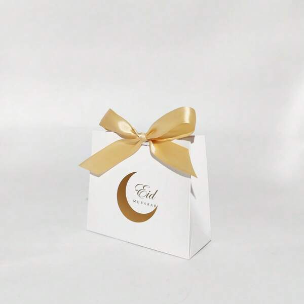 5 opakowań księżycowy wzór klasyczny mały kwadratowy prezent pudełko ze wstążką pudełko domowe, pudełko na deser, świąteczne wykwintne pudełko na ciasteczka