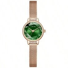 ColevKie 1st Dameshorloge van roestvrij staal met roségouden meshband, waterdicht quartzhorloge, modieus en romantisch, geschikt voor dagelijks gebruik