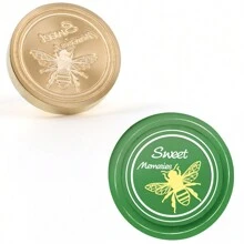 CYFUN DESIGN 1 件黄铜制成带翅膀的心/爱英文文字蜡封印章头，手工制作，无手柄，适用于工艺品、日记本、婚礼请柬、卡片装饰等 - 金色 - 查看 25