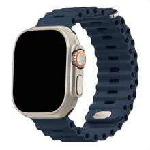 1pc Unisex Sports Ocean-Style Strap Compatible With 49mm, 46mm, 45mm, 44mm, 42mm, 41mm, 40mm, 38mm Apple Watch Bands Ultra, SE, Series 10/9/8/7/6/5/4/3/2/1