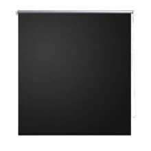 Blackout Roller Blind 80cm X 175cm Black Fabric Window Shade For Light Control And - Black - View 2