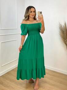 Women's Gypsy Midi Dress Elegant, Fits Super Well Casually - 薄荷綠 - 查看 1