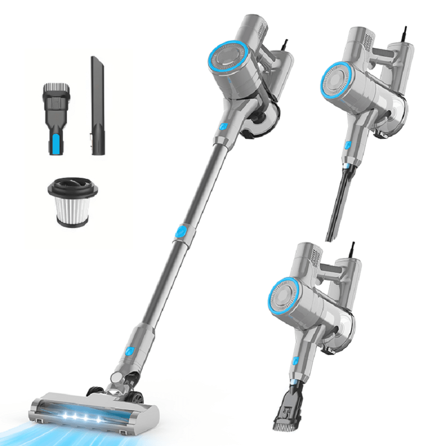 600W Stick Vacuum Cleaner - 25KPa Ultra Suction, 6 In 1 Convertible, Free-Standing, Lightweight For Hard Floors, Carpets & Pet Hair - Effortless Cleaning Powerhouse